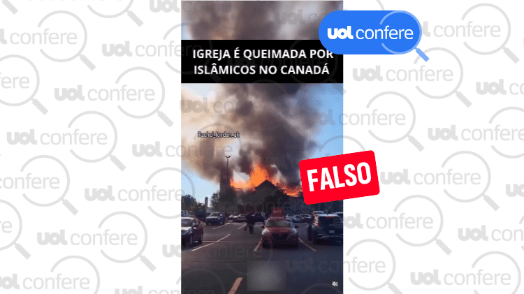 Incêndio em Igreja no Canadá: Falso Vínculo com Islâmicos - Imagem do artigo original