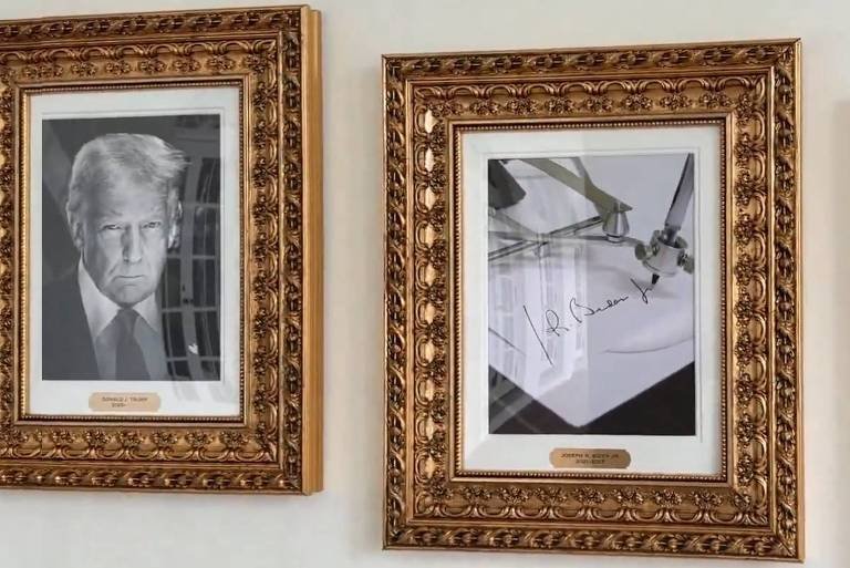 Caneta Automática Substitui Biden em Retratos da Casa Branca - Imagem do artigo original