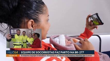 Parto na BR-277: Socorristas celebram vida após luto em Curitiba - Imagem do artigo original