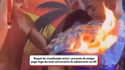 Buquê pega fogo em festa de 17 anos no Acre e viraliza - Imagem do artigo original