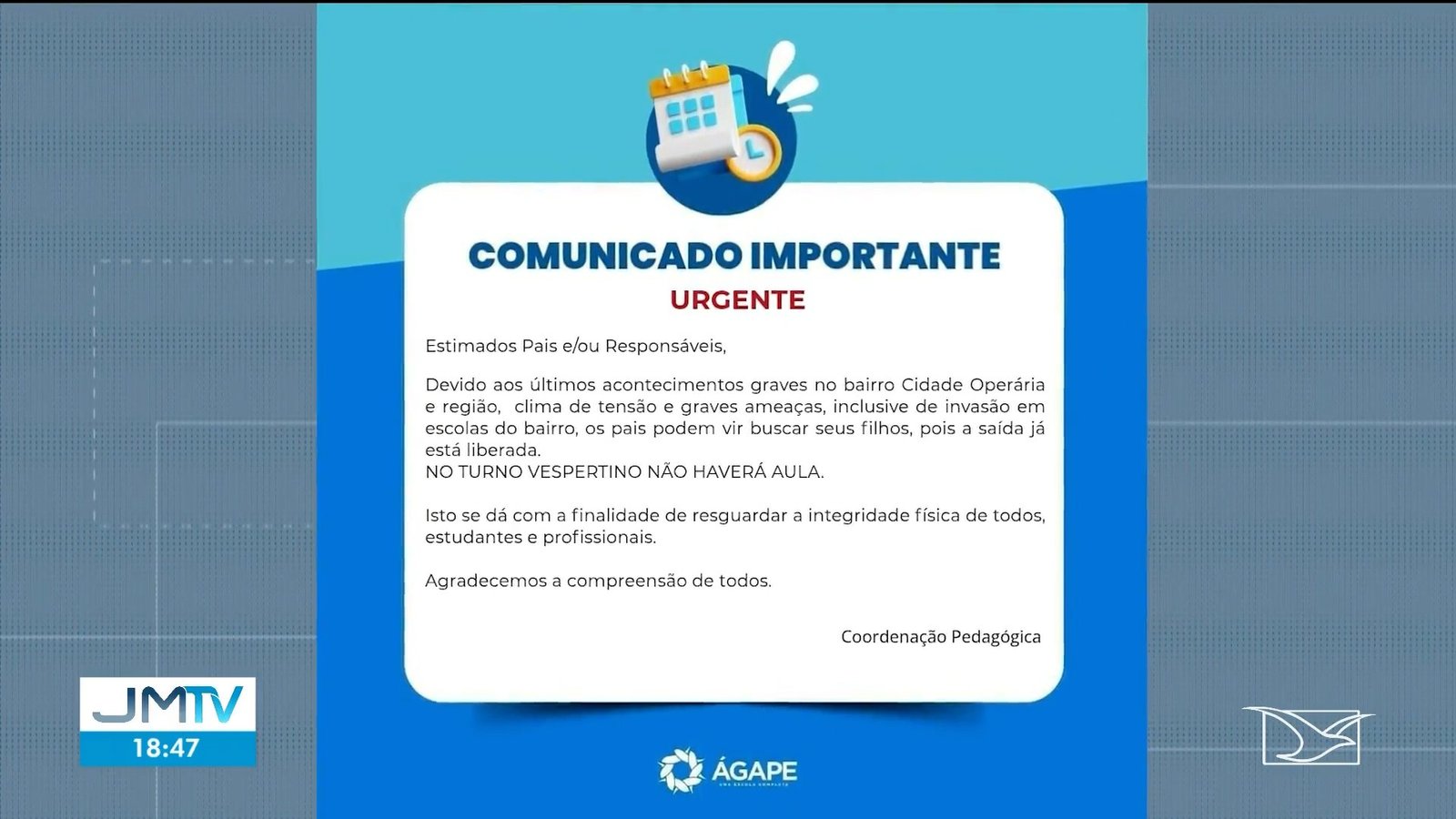 Aulas suspensas em São Luís após assassinato de jovem - Imagem do artigo