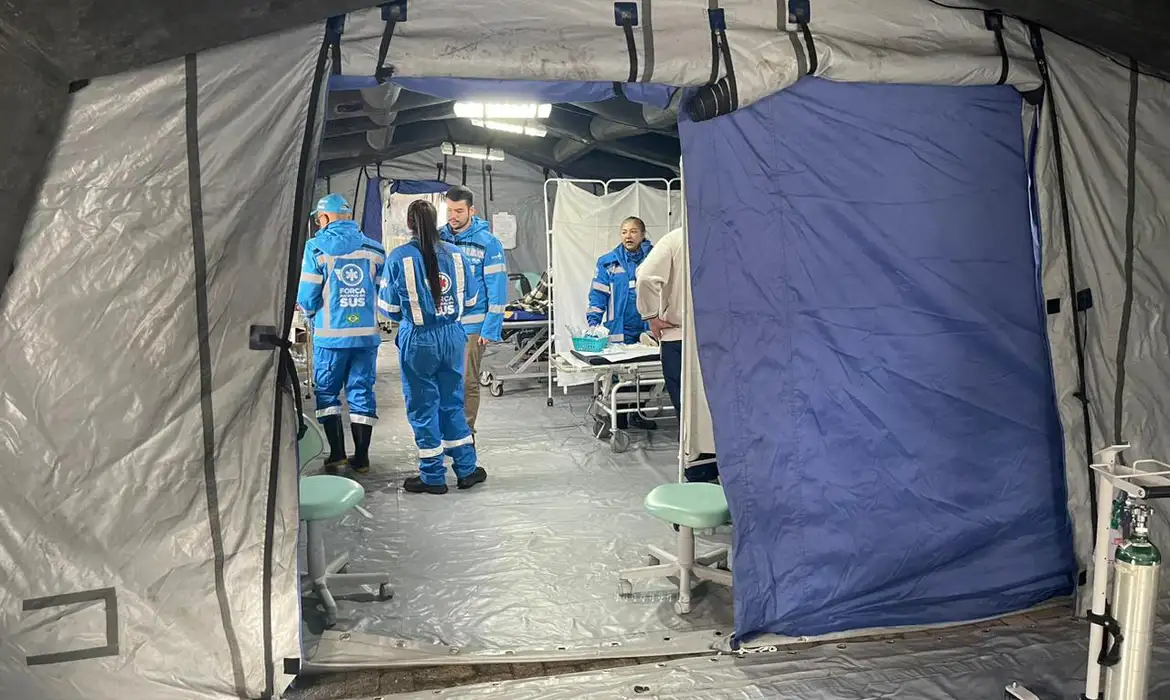 Força Nacional SUS Paraná age em Rio Bonito do Iguaçu pós-tornado - Imagem do artigo original