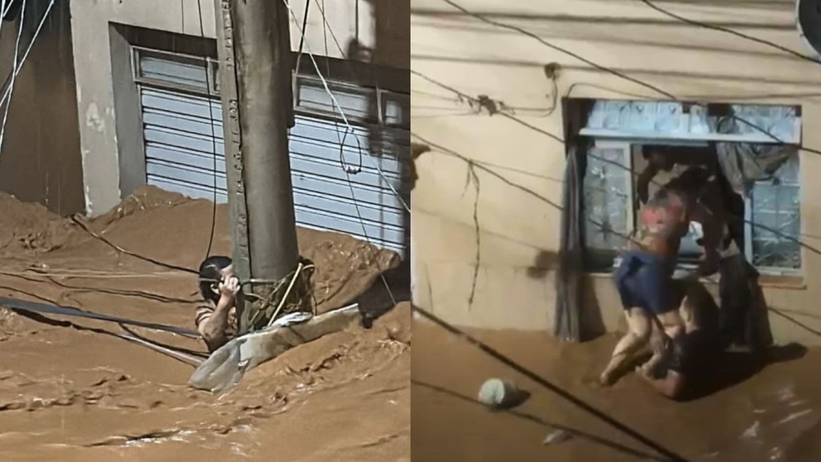 Vizinho salva mulher de enxurrada em Ubá após 3h em poste - Imagem do artigo