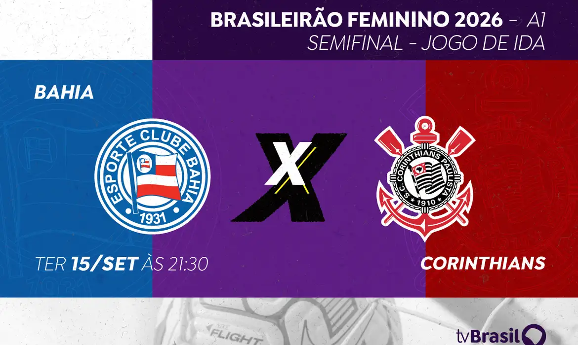 Semifinal Brasileirão Feminino: TV Brasil transmite Bahia x Corinthians - Imagem do artigo original